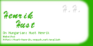 henrik hust business card